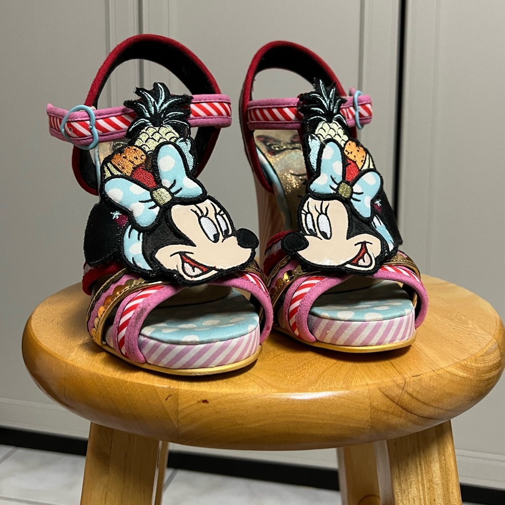 Disney Irregular Choice Tropical Minnie Mouse Heel Sandals